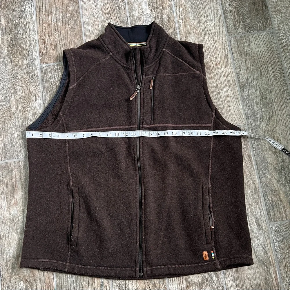 Smartwool Wool Blend Echo Lake Zip Up Vest, Brown, Men’s Size XXL - Picture 8 of 10